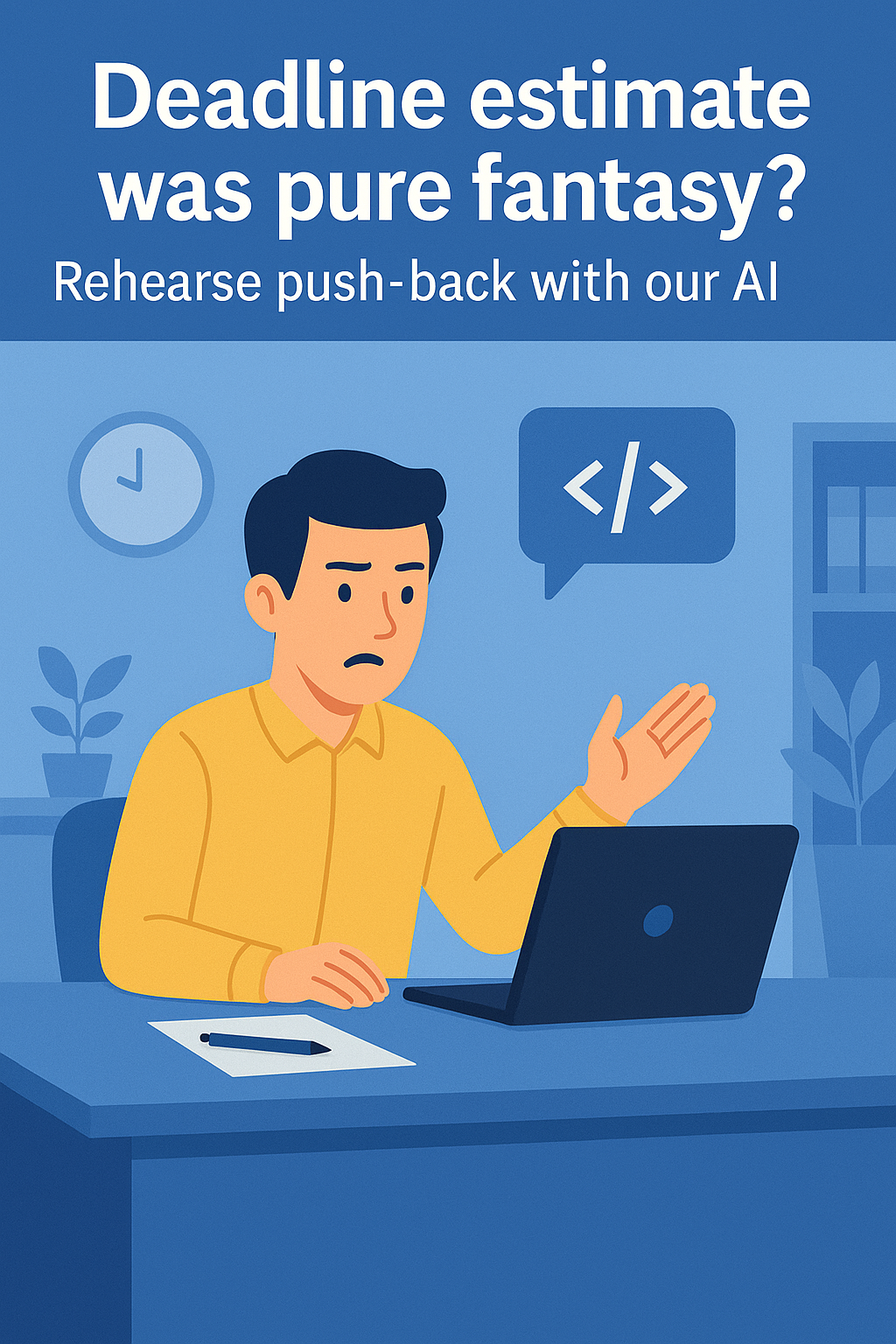 Deadline estimate was pure fantasy? Rehearse push-back with our AI